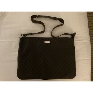 Gucci‎ Crossbody Bag GG Monogram Canvas Brown Designer Purse Handbag